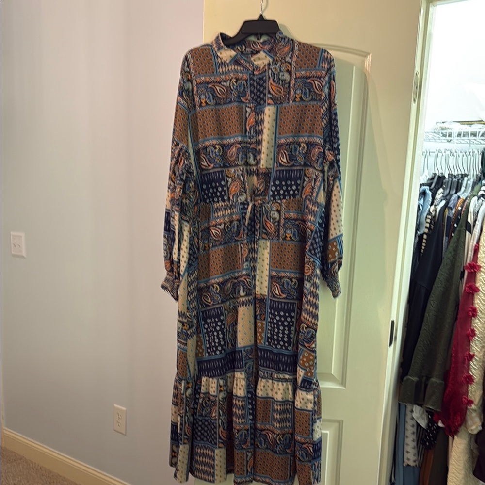 Bohemian Patchwork Maxi Dress